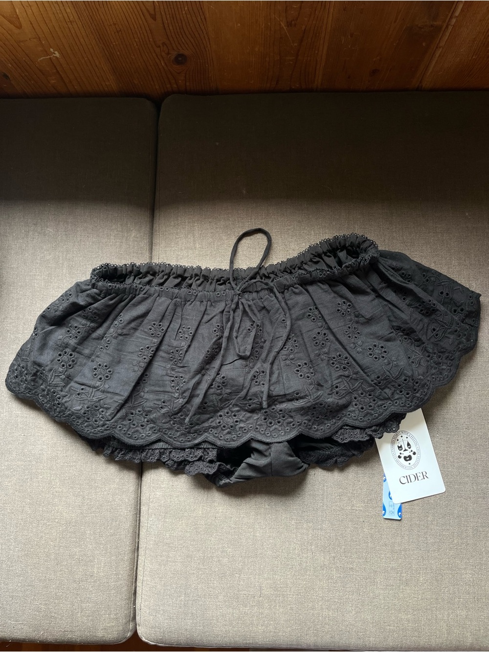 Cider Black Eyelet Skirted Bloomers